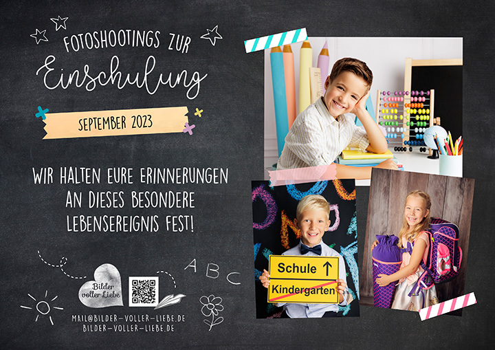 Bilder voller Liebe Einschulung Fotoshooting 2023