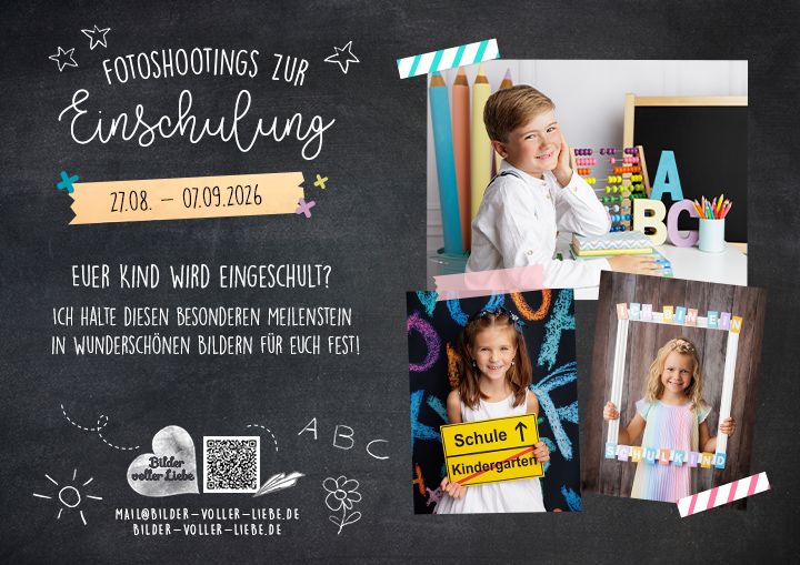 Bilder voller Liebe Einschulung Fotoshooting 2026